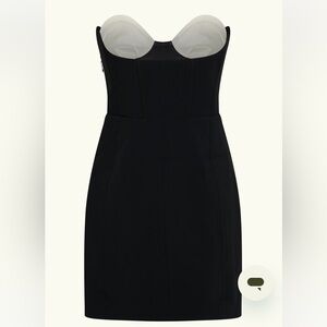 NWT Meshki Deana Contrast Suiting Strapless Mini Dress Black & White Size XS